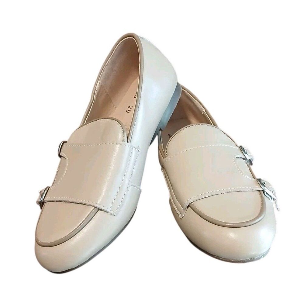 NEW Emerald Label Leather  Double Buckle FLats Dress Shoe Size 11.5 Slip On
